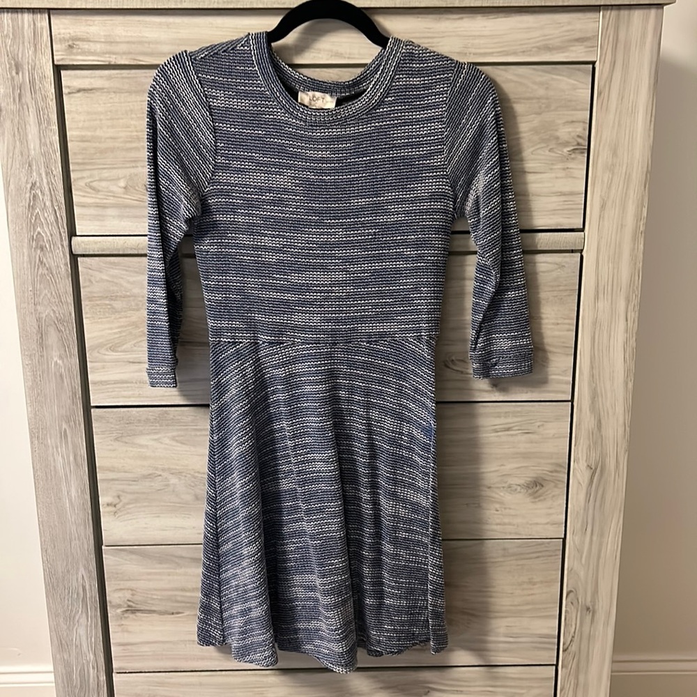 XXS Petite Blue and White LOFT Dress